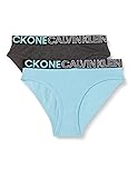  Calvin Klein 2PK Bikini Ropa Interior, Bluefizz/Grey Heather, 10-12 Jahre para Niñas