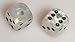 Allparts PK-3250-055 White Pearl. Dice Knobs