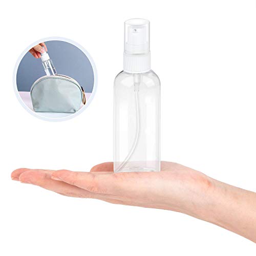 TrendBox 12 Pack Plastic Empty Bottles with Duckbill Pump Cap for Shampoo, Lotions, Liquid Body Soap, Cream (2 oz / 60 ml)4