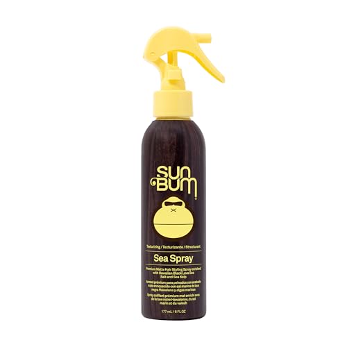 Sun Bum Sea Spray, Medium Hold Texturizing and Volumising Sea Salt Spray For All Hair Types, UV Protection With a Matte Finish, 177ml