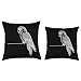 Line Art Bird & Ornithologist Spix'S Macaw Throw Pillow