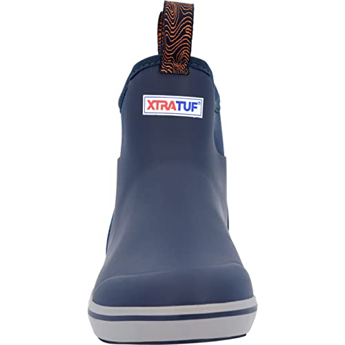 Image of XTRATUF Men's Trolling Pack Fleece Lined Ankle Deck Boot, Blue, Size 13(M)