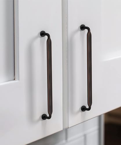 Tiradores de bronce aceitado de 192 mm para muebles, alacenas de cocina y cajones 5
