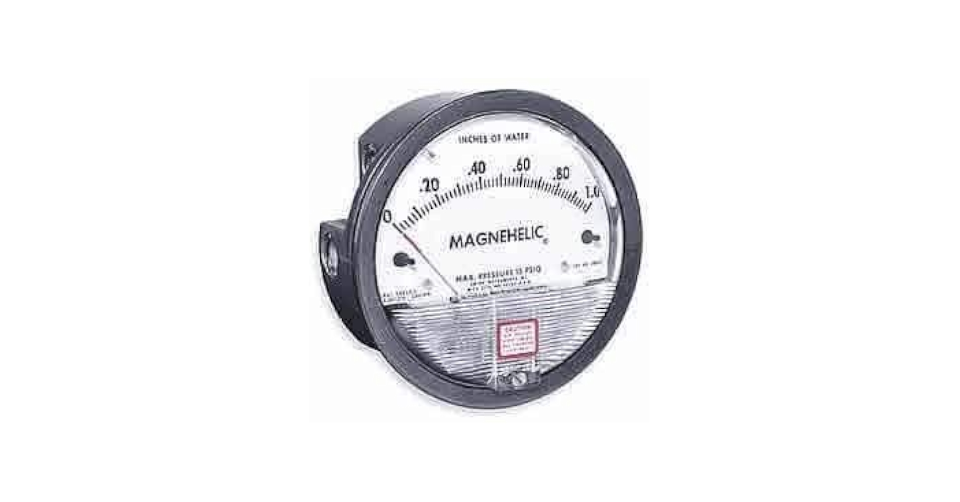 Dwyer Magnehelic Differential Pressure Gauge, Type, -5 to 0
