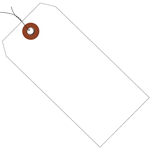 Aviditi Wired Plastic Shipping Tags, 6 1/4" x 3 1/8", White, Waterproof, Inventory Asset and Product Identification Tags, Case of 100 image 2