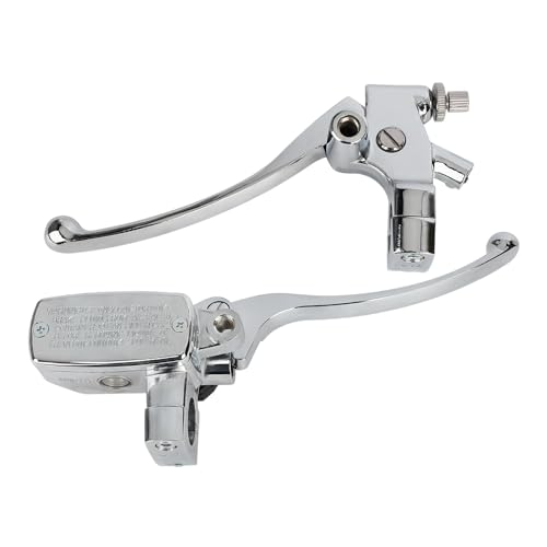 Mabutingti Palanca de embrague de Cilindro maestro Bomba de freno izquierdo y derecho para Honda VT600 VT750 VT1100 VT1300 VTX1300 VF750 (Cromo)