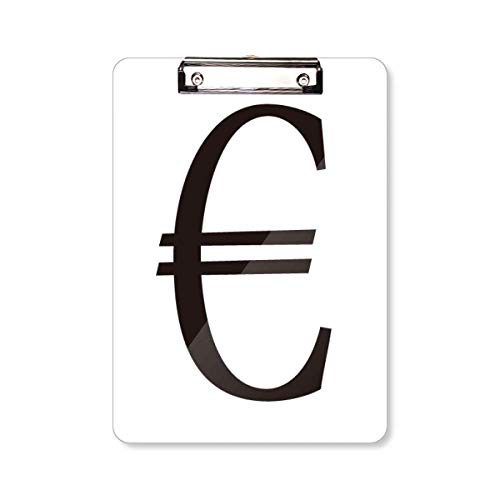 Porte-bloc avec symbole euro plaque support A4 rigide pour comptabilité