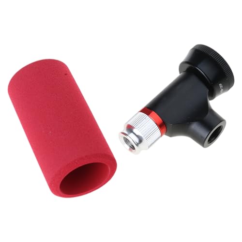 Cabeza de inflado de CO2 para bicicleta de montaña con medidor de bomba rápida para bicicletas con mangas aisladas CO2 inflador de neumáticos de bicicleta