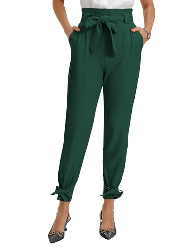 Image of GRACE KARIN Womens Casual High Waist Pencil Pants Paper Bag Pants for Work