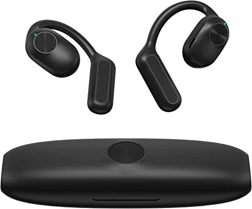 Micool Open Ear Headphones, Open Ear Bone Earbuds Wireless Bluetooth 5.3, True Wireless Air Condition Headphones with Earhooks for Sports, HD Voice/Long Battery Life