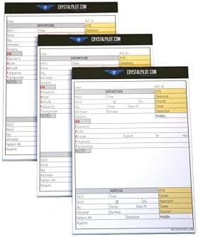 Amazon.com: Crystal Pilot VFR-IFR Flight Notepad For Pilot Kneeboard ...
