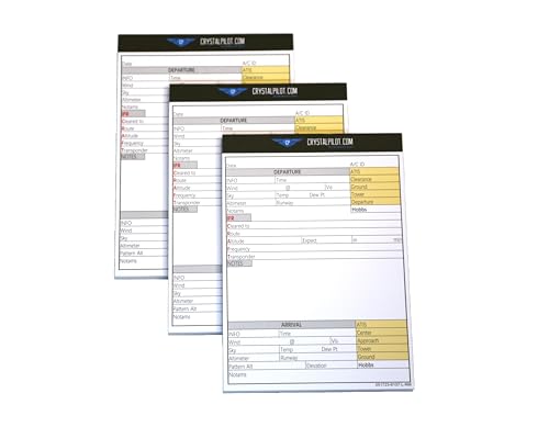 Crystal Pilot VFR-IFR Flight Notepad For Pilot Kneeboard - Vital
