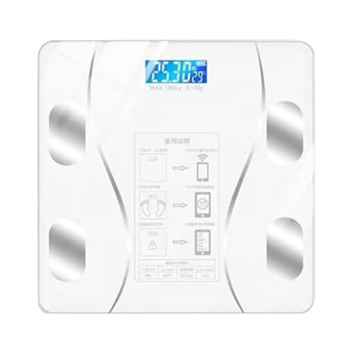 Hxhsgmeh Báscula de Grasa Corporal para un Control de Peso Eficaz Báscula de Pesaje Ultraprecisa para el Hogar de Color