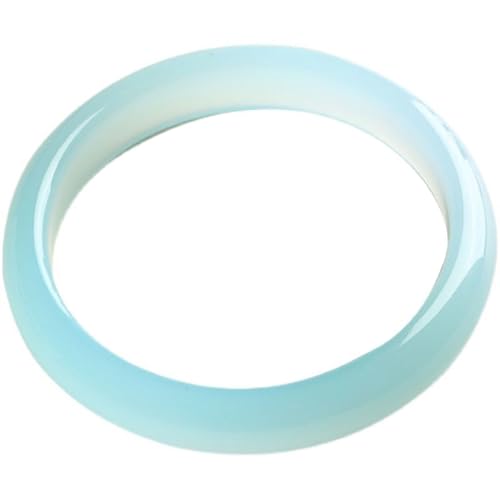 Bracelet en calcédoine naturelle véritable et agate bleue de 58mm