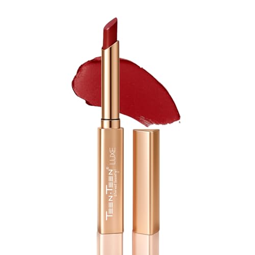 Image of TEEN TEEN LUXE Matte Lipstick | Long Lasting | Ultra Smooth | Velvet Finish Rich Pigmented Lip Shade | Lightweight & Travel Friendly Lip Color Stick | Red-Carpet, 1gm