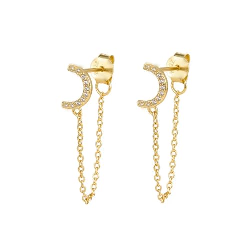 Boucles d'oreilles punk en chaîne d'argent pour vos soirées branchées