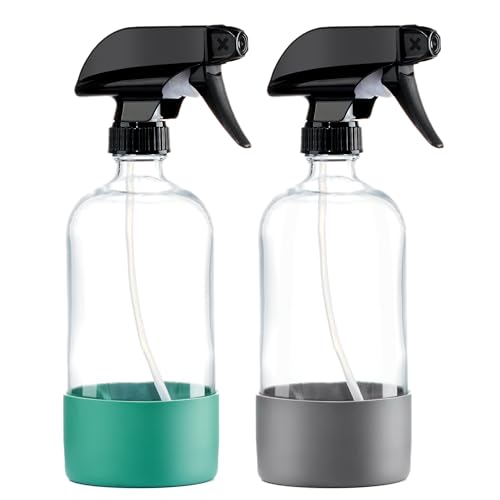 LiBa Glass Spray Bottles for Cleaning 2 Pack, 16 oz