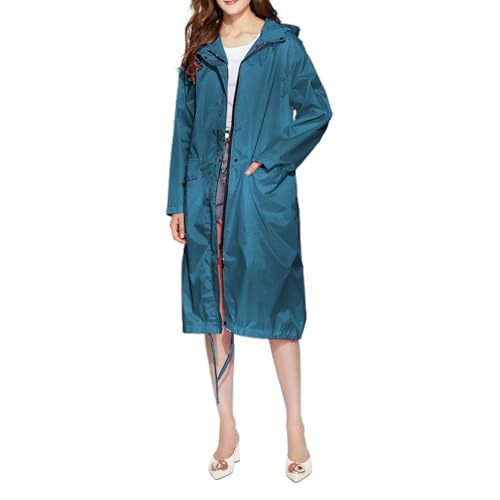 Pluie pleine longueur : le poncho imperméable pour femme qui protège vos vêtements du vent