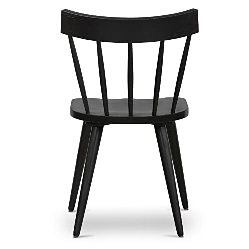 Poly & Bark Hava Dining Chair,Oak, Black #TOP5