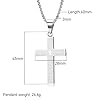 MERTTURM Stainless Steel Cross Necklace for Men, Cross Pendant Necklace with Chain 60cm, Silver/Gold/Black Necklace, Gift for Birthday/Christmas/Easter/Thanksgiving Day(lightfast & sweatproof) #4