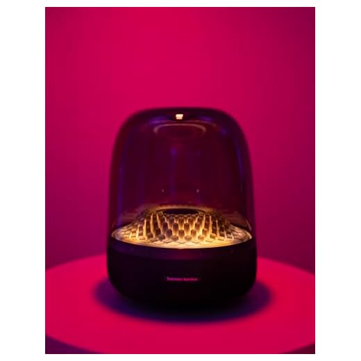 Harman Kardon Aura Studio 4 - Bluetooth Home Speaker with Transparent Dome Design and Diamond-Effect Lighting - Black