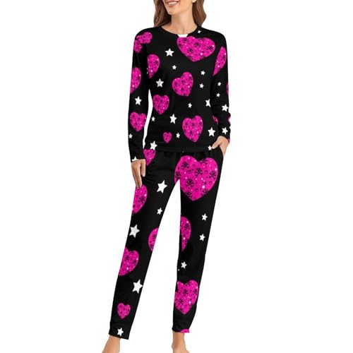 Pyjama femme Stars Pink love idéal pour vos moments cocooning