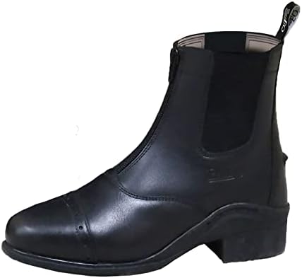 One Stop Equine Shop BasEQ Nora Leather Children’s Zip Up Paddock Boot Black 1
