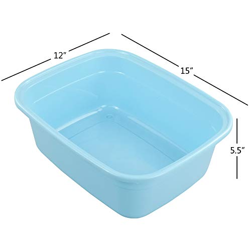 Yubine 14 Quart Dish Basin Pan, 4-Pack Wash Tub Basin, 15.16" X 12" X 5.7" #TOP1