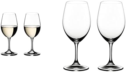 [正規品] RIEDEL リーデル 白ワイン グラス ペアセット オヴァチュア ホワイトワイン 280ml 6408/05 & [正規品]  赤ワイングラス ペアセット オヴァチュア レッドワイン 350ml 6408/00【セット買い】
