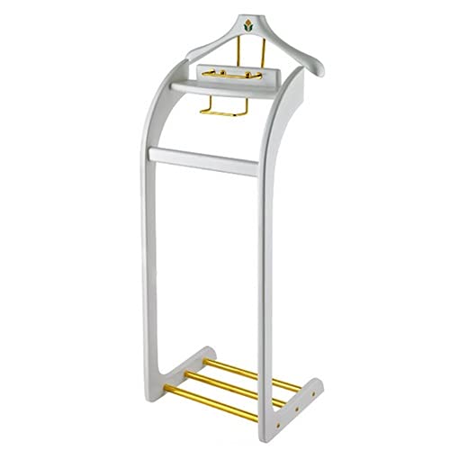 YNBSHGAA Wooden Clothes Rack Wardrobe Valet Stand Suit Garment Valet Stand for Hotels Dormitory Office 17 Styles,Style#i