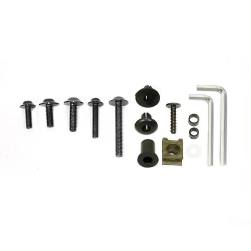 Kit vis carénage moto anti-vibration écrous robustes rouge - 5