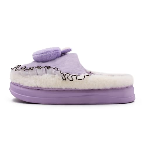 Image of VRITRAZ Women's Comfort Slip On Closed Toe Warm Winter with Cute Design print House Clog Indoor Slipper