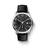 ROSEEONNE reloj de pulsera Reloj de cuarzo resistente al agua, informal, de nicho, con pantalla luminosa versátil y correa de cuero genuino, un excelente regalo for mujeres.(Noir)
