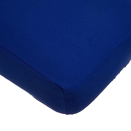 Image of TL Care Supreme 100% Natural Cotton Fitted Crib Sheet 52 inch x 28 inch, Enhanced Thickness for Soft, Breathable & Hypoallergenic Jersey Comfort, Royal, Neutral for Boys & Girls