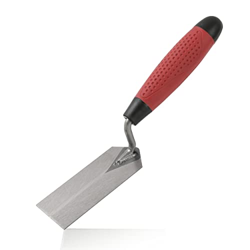 Zjnoted 5"X 2“” Margin Trowel Carbon Steel Soft Handle Bricklaying Tool With Soft Grip Handle #TOP4