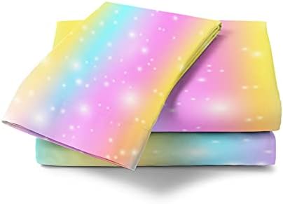 Yasida Rainbow Bedding Single Set 135cm X 200cm Pillowcase Girls Duvet Cover Sets For Single Bed, For Girls Bedding Single Bedding Collection Modern Bedroom Rainbow High Bedding Kids