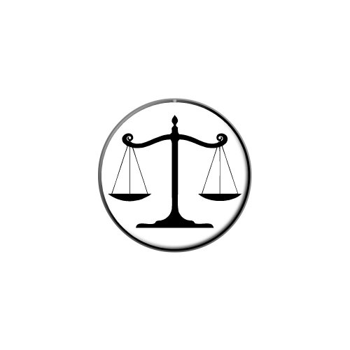 Balanced Scales of Justice Symbol Legal Lawyer White Black - Lapel Pin Tie Tack Balanced Scales of Justice Symbol Legal Lawyer White Black - Lapel Pin Tie Tack