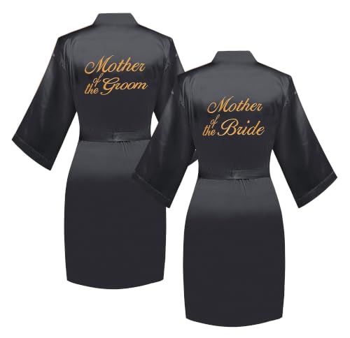 Image of Super Shopping-zone Women's Pure Bride Robes Embroidery Bridesmaid Robes Bridal Party Kimono Robe Wedding Sleepwear