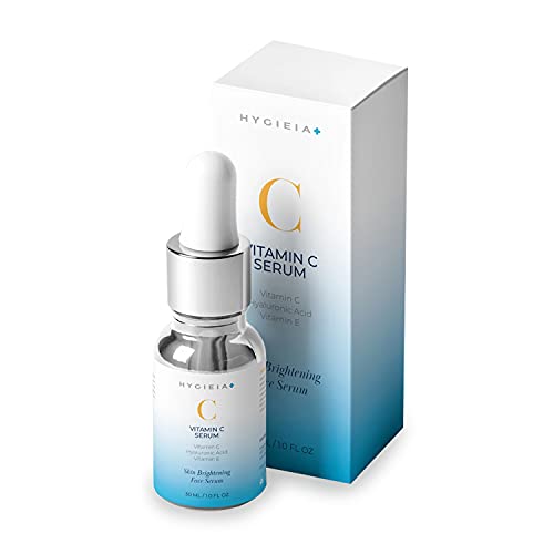 Hygieia Vitamin C Serum – Paraben Free Vitamin C & E Serum With Hyaluronic Acid – Skin Brightening & Dark Spot Corrector Serum - Hydrating Face Serum For Glowing Skin, 30 Ml #TOP23