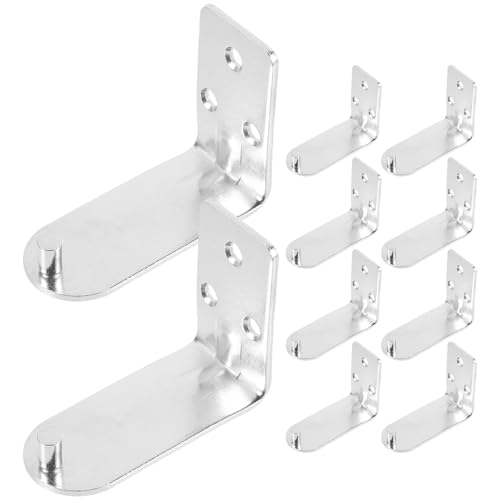 Soporte de extintor para montaje en pared, herraje en L de hierro galvanizado resistente, 10 ud