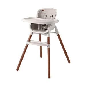 Chicco Zest LE 4-in-1 Folding High Chair, Baby Chair, Youth Stool | Chicco Zest 4-in-1 foldable high chair in Chai, wipeable seat pad, BPA-free removable tray, 5-point harness, up to 60 lbs