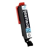 【エコスロ】エプソン用 KAK (カキゴオリ) 互換【 KAK-LC ライトシアン 1本 】互換インク 残量表示対応ICチップ搭載 ＜紙馴染みの良い染料インク＞ EP-717A / EP-817A 対応