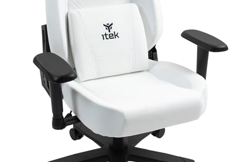 Gaming Chair SHUTTLE PM66 – Sedia da Gaming Ergonomica in PVC e Tessuto con Braccioli 3D Regolabili, Schienale Reclinabile, Cuscini Lombare e Cervicale – Colore Nera e Bianca - Sedia gaming - Immagine 6