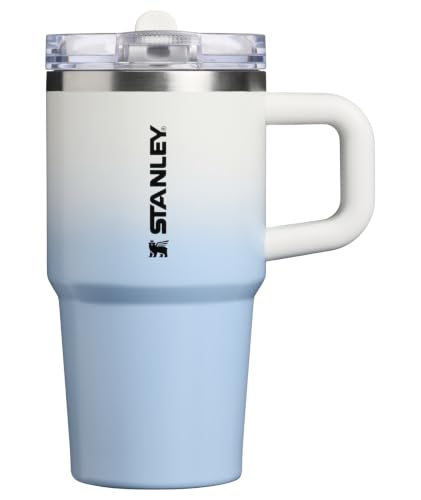 Image of STANLEY Quencher ProTour Flip Straw Tumbler with Leakproof Lid 20 oz | Built-In Straw & Handle | Cupholder Compatible for Travel | Insulated Stainless Steel Cup | BPA-Free | Blue Dream Gradient