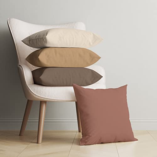 Encasa XO Cotton Throw Pillow Covers Set of 4 I 18x18 in (45x45 cm) - Image 2