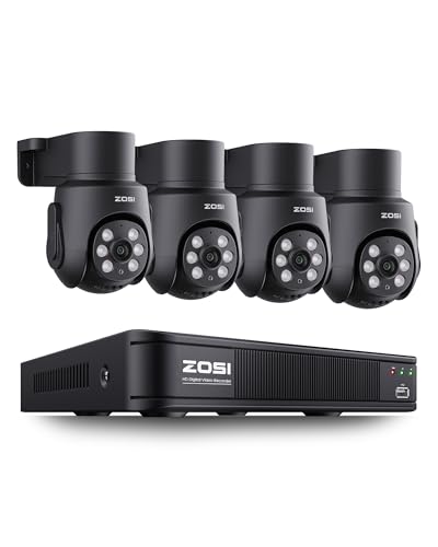 ZOSI 1080P Home Security Camera System Outdoor Indoor, 8CH 5MP-Lite