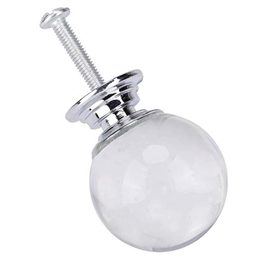 FTVOGUE Clear Crystal Glass Door Knobs Ball Shape Crystal Glass Pull Handle Cabinet Drawer Cupboard Knob 30mm - Image 4