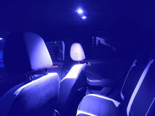 Iluminación interior LED SMD azul Peugeot 607 kit Onwomania alta visibilidad 4