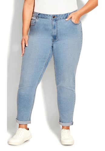 Women's Plus Size Petite Denim Girlfriend Stretch Jean4