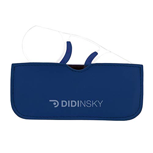 DIDINSKY Gafas de lectura sin patillas graduadas para hombre y mujer transparentes. Gafas de presbicia para hombre y mujer retro o vintage para vista cansada. Indigo +1.5  POMPIDOU